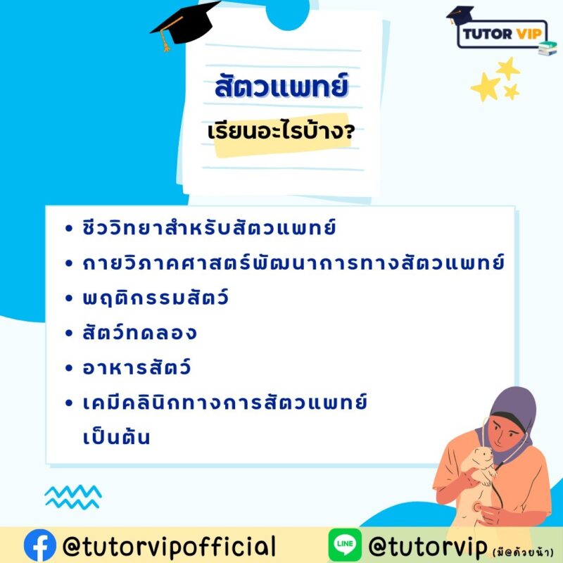 รู้จักคณะสัตวแพทยศาสตร์ การเรียน และเส้นทางอาชีพ! | Tutor Vip