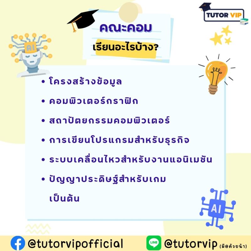 แนะนำคณะคอม คณะยอดนิยมของสายไอที | Tutor Vip