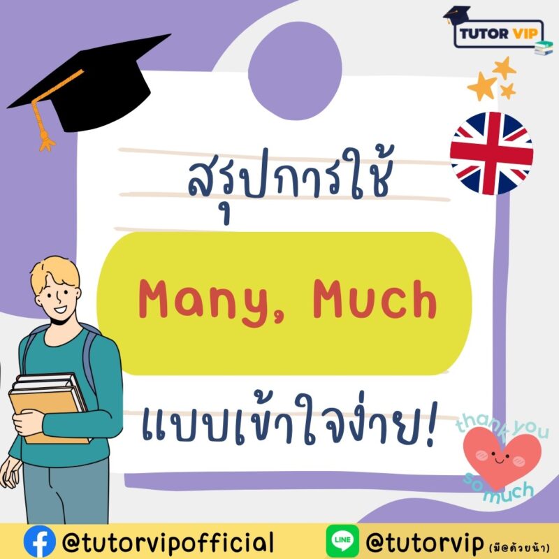 สรุปการใช้ Many, Much แบบเข้าใจง่าย