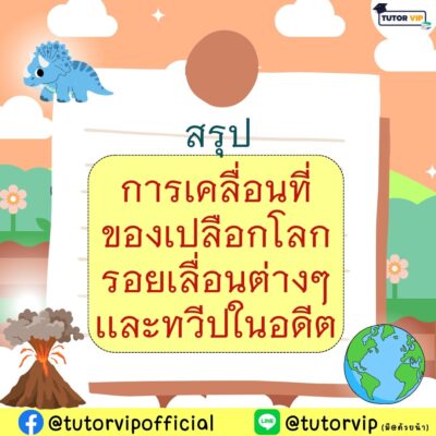 สรุปการเคลื่อนที่ของเปลือกโลก รอยเลื่อนต่างๆ และทวีปในอดีต