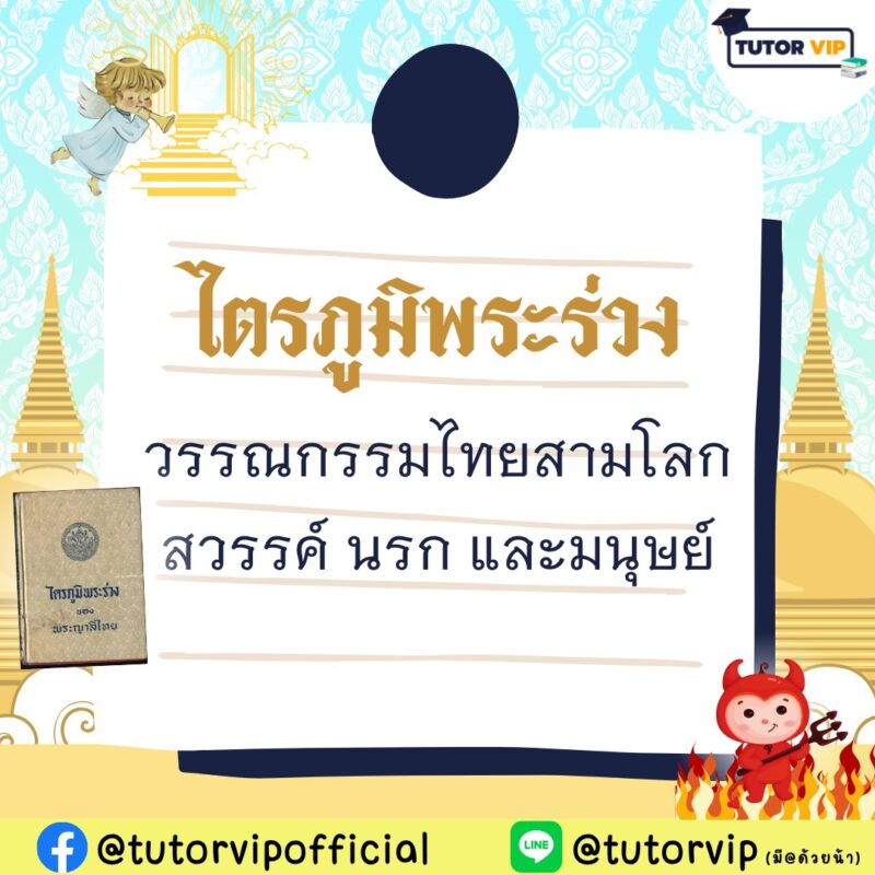 ไตรภูมิพระร่วง วรรณกรรมไทยสามโลก สวรรค์ นรก และมนุษย์